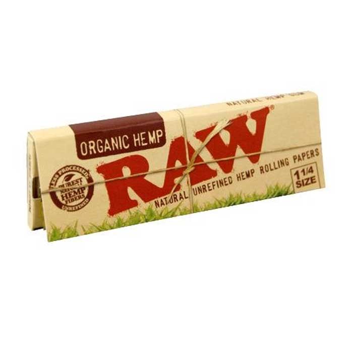 Raw 1 ¼ Orgánico papel de fumar (76x44mm), RAW