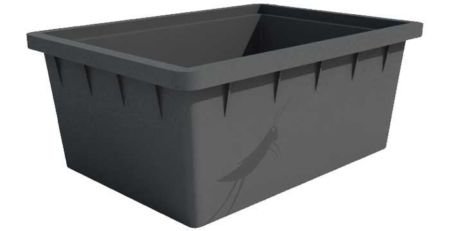 Depósito rectangular negro para agua riego 160L (86x62x35cm)