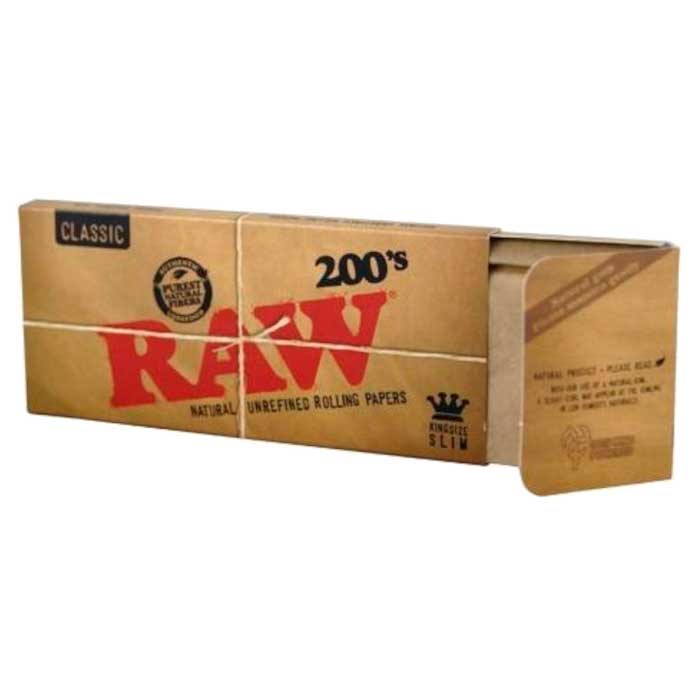 Raw King Size Slim Classic 200 papeles de fumar (110x44mm), RAW