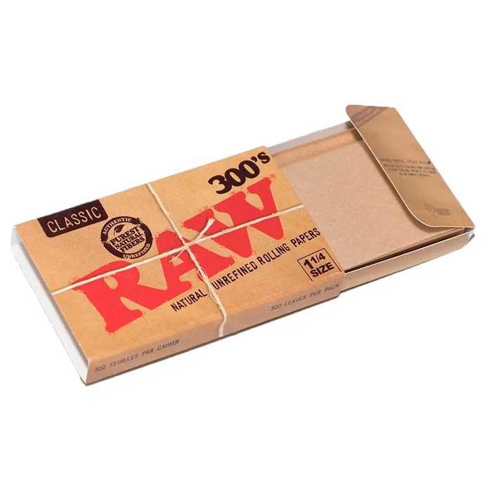 75x45mm Librito Papel de fumar Classic RAW 300's 1.1/4 300 Hojas 