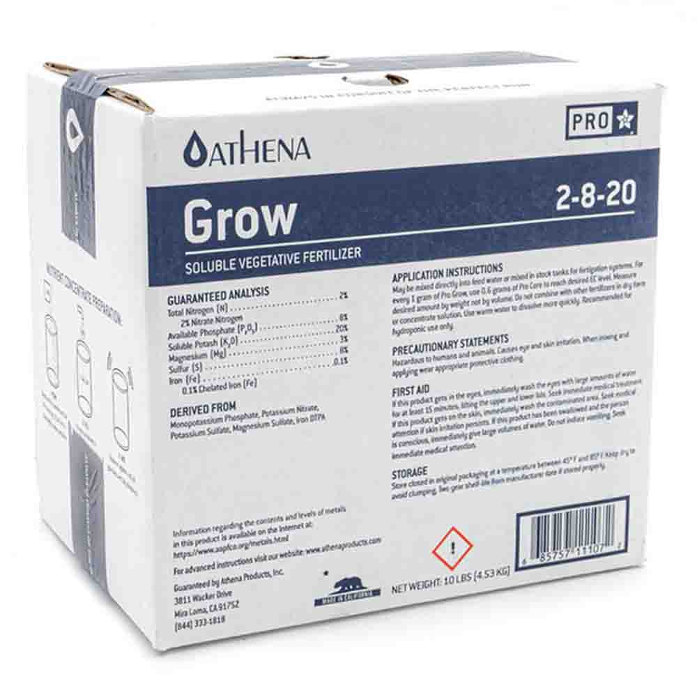Athena Pro Grow fertilizante soluble para crecimiento | Athena