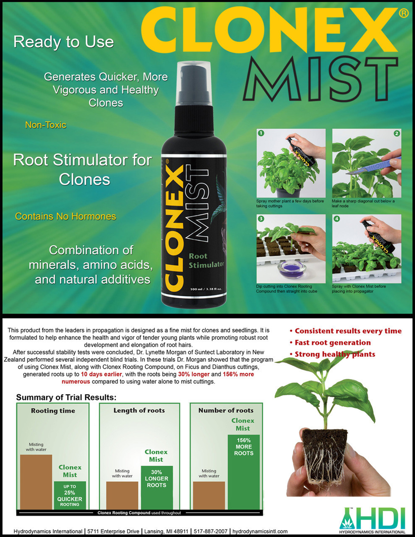 Clonex Mist Spray estimulador raíces esquejes